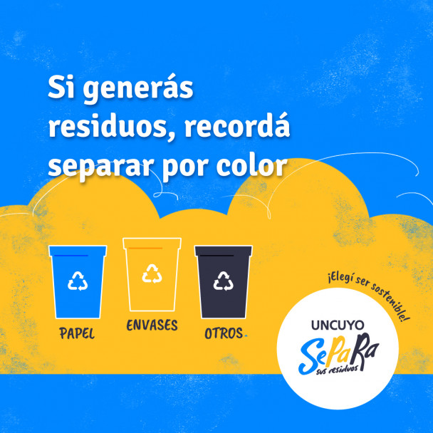 imagen Si generás residuos, recordá separar por color